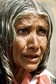 Old Toda woman, Ooty, Tamil Nadu, India - BFAJR8