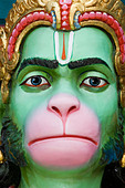 Hanuman Hindu monkey god sculpture Sri Vadapathira Kaliamman Temple Little India Singapore - AJFX8H