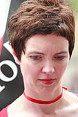 Sunday 10th June 2012 Journalist Louise Tickle organises protest at Syrian Embassy. An emotional Louise - CA5ABE