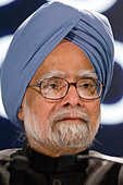 Prime Minister of India Dr. Manmohan Singh Photo by Julio Etchart - Stock Image - - BH5G17