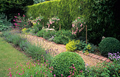 Path Gravel Brick Small Back Garden Design Lawn House Border Flower