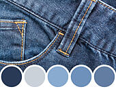 Color Palette Of Blue Denim Jeans Stock Photo, Royalty Free Image ...