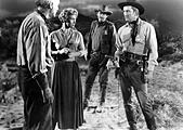 Virginia Mayo & Kirk Douglas Along The Great Divide (1951 Stock Photo ...